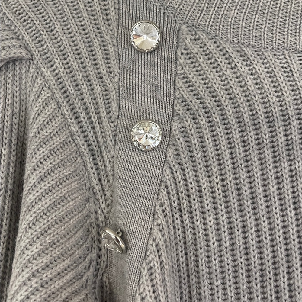 Veronica Beard Heather Gray Ribbed Sweater - Picture 3 of 9